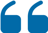 Blue quotation marks on black background.